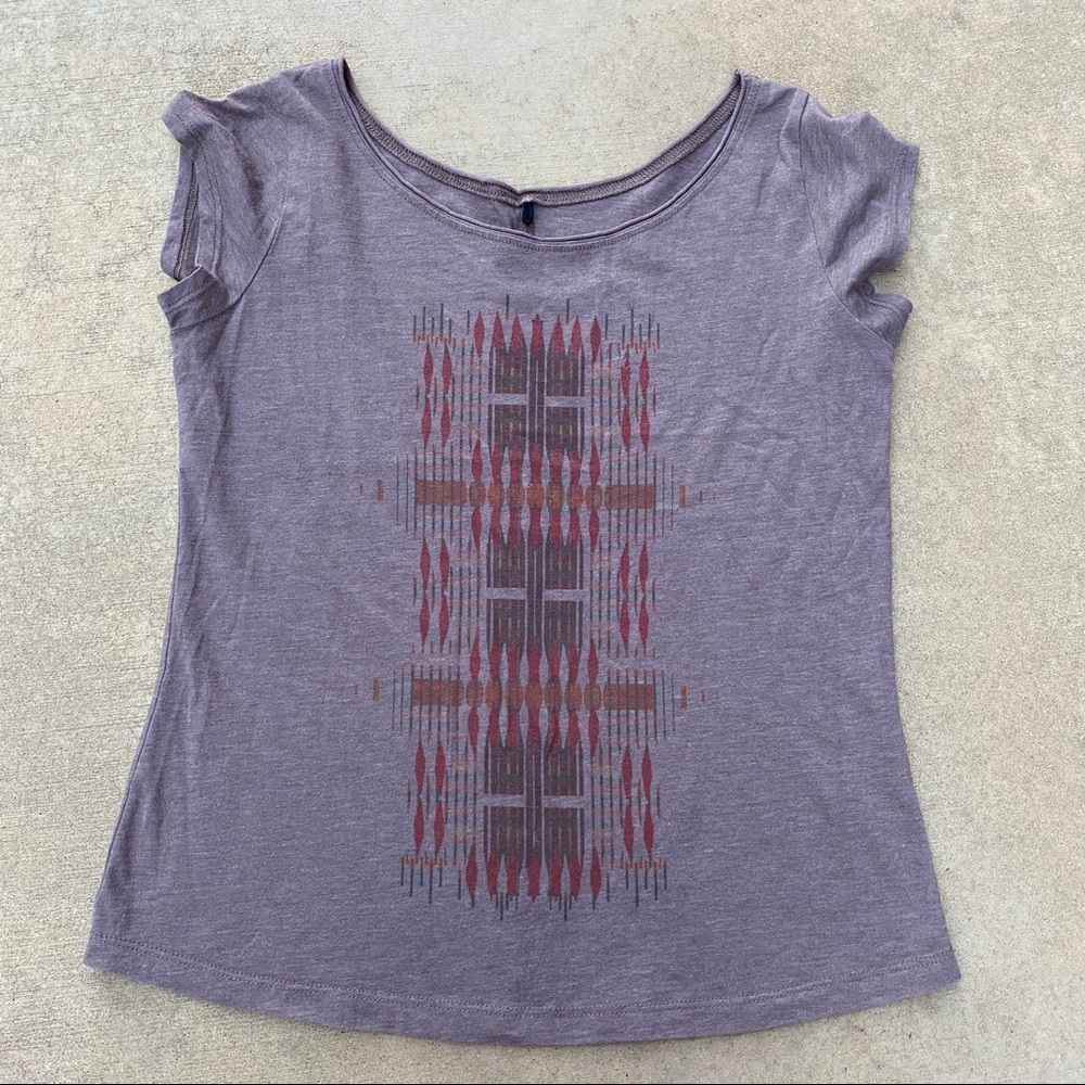 Prana Tee Shirt Tribal Print
